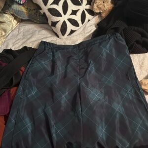 Maeve Navy Checkered Trousers